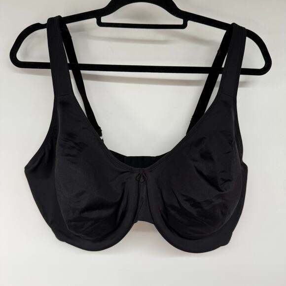 Delimira Perfect Fit Bra 40F Black Minimizer Fully Busted Underwire Style W580 - Picture 1 of 8